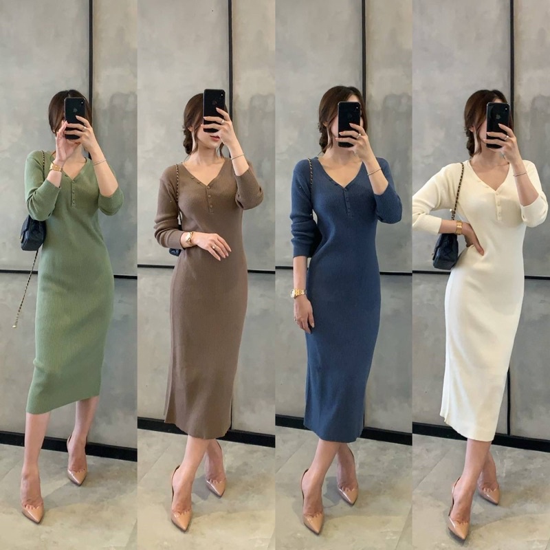 Da-Hye dress by goulding / dress rajut / baju rajut / dress panjang