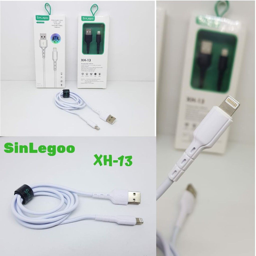 Kabel Data Lightning XH-13 SinLegoo 2.4A Fast Charging Kabel Charger USB iOS 1000mm SINLEGOO GARANSI