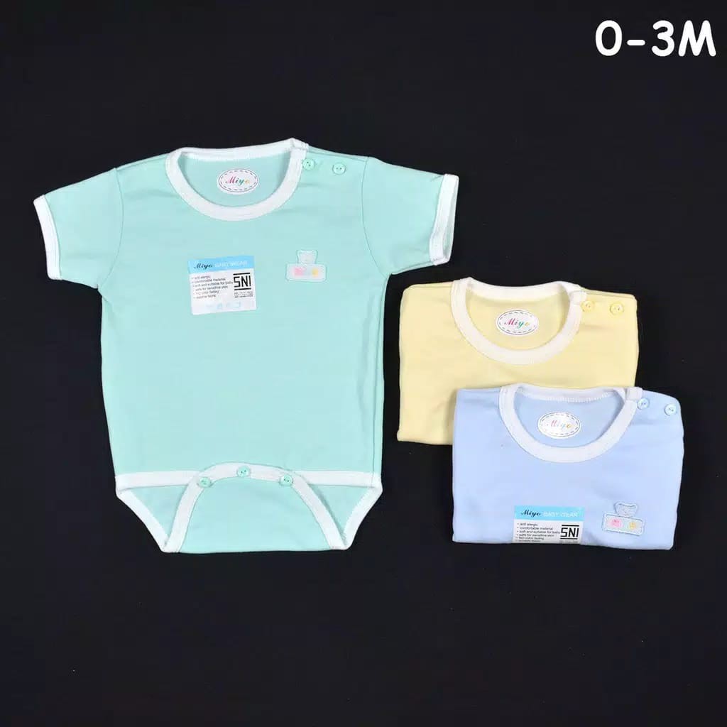 1 Pcs Baju Kodok Bayi Jumper Miyo Segitiga Newborn Warna