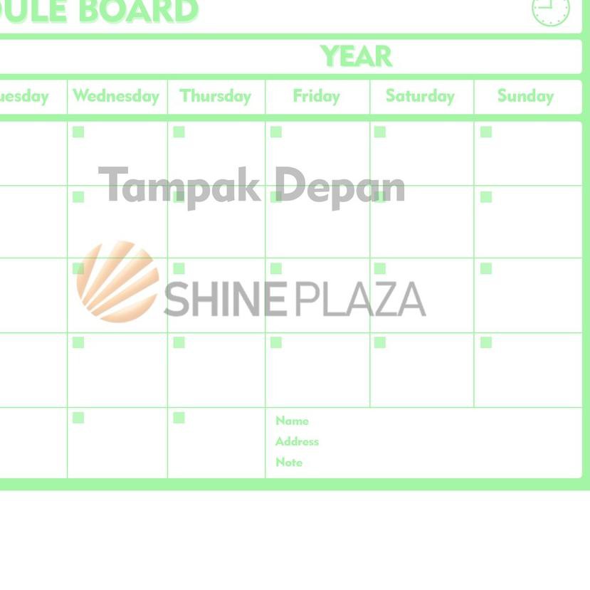 

Diskon!! KODE-770 Schedule Board Pastel TRG - Papan Jadwal Papan Whiteboard Flexible TRG - Monthly P