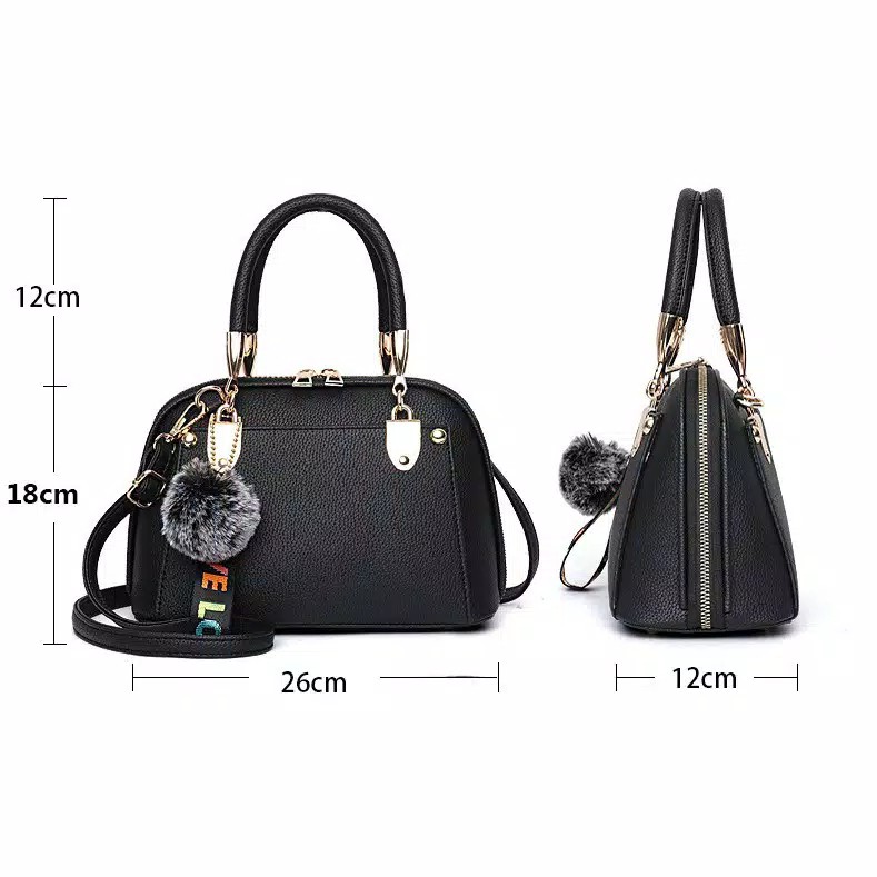 [COD] LB - New arrival tas fashion wanita bahan PU jeruk tebal / Tas import cantik 261