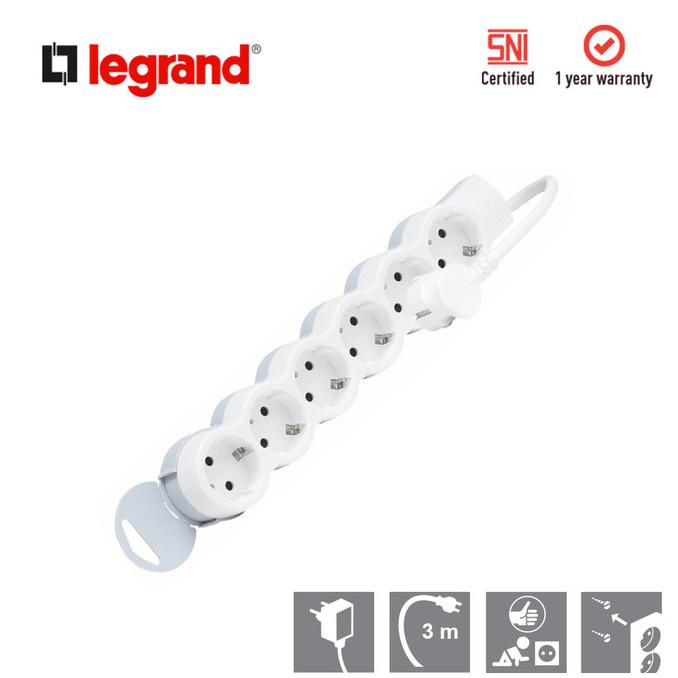 Legrand Stop Kontak Multi Outlet 6 Socket - Kabel 3 M