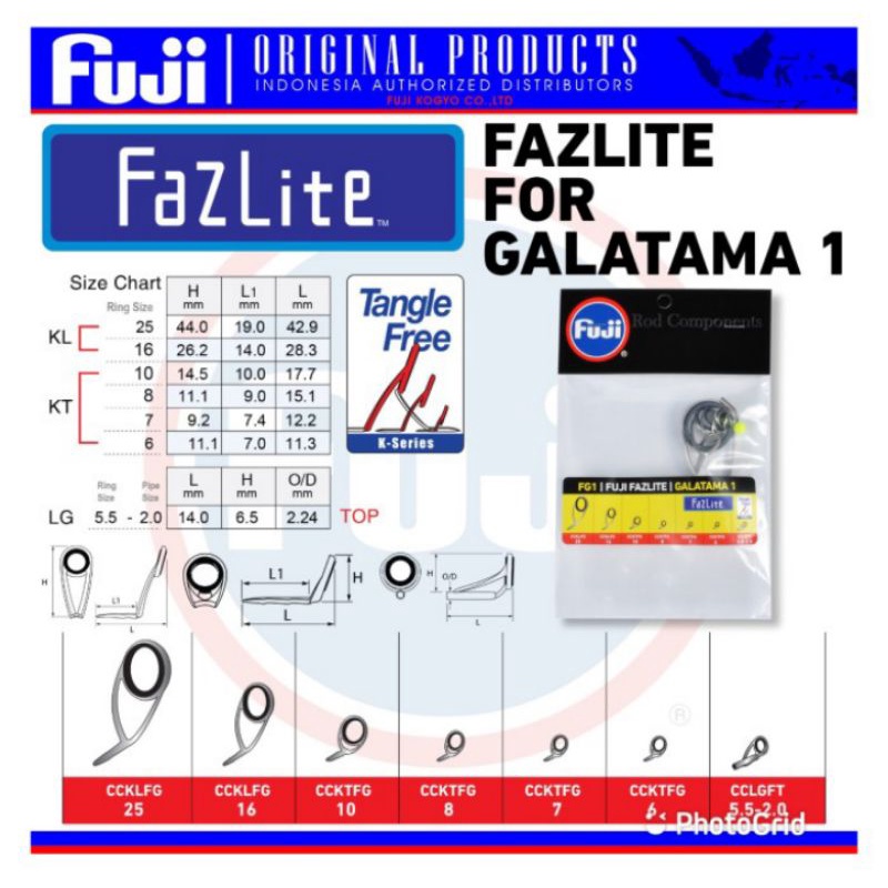 Ring Fuji Rod Joran Fazlite Galatama Ultralight