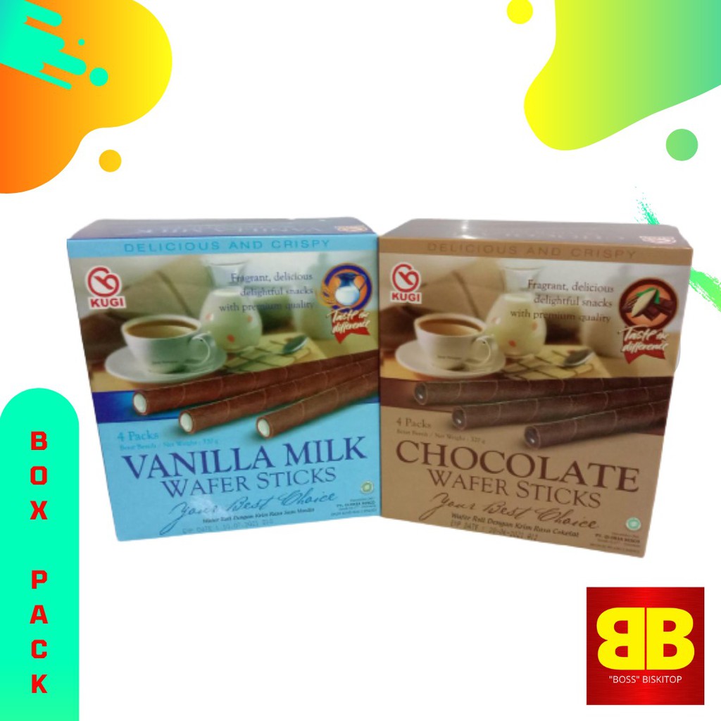 

BB - BISKITOP KUGI WAFER STICK 320g Biskuit Dewasa Enak Renyah Biscuit Rasa Vanilla Coklat Terbaru