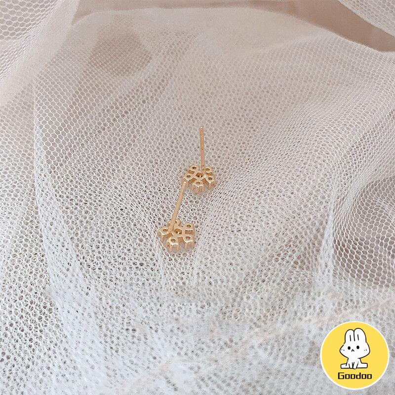 Kristal Berlian Anting Pejantan  Titanium Steel S925  Untuk Wanita -Doo