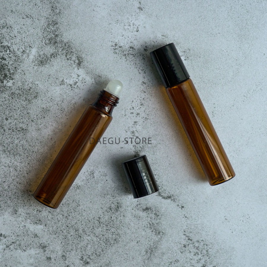 Botol Roll On 10ml Kaca Amber - Bahan Kaca Tebal