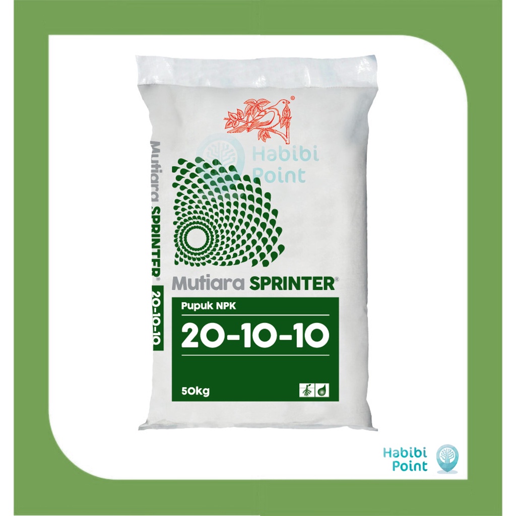 NPK MUTIARA SPRINTER 20-10-10 MEROKE - Nutrisi Percepatan Pertumbuhan Benih Tanaman Sayuran & Bibit 