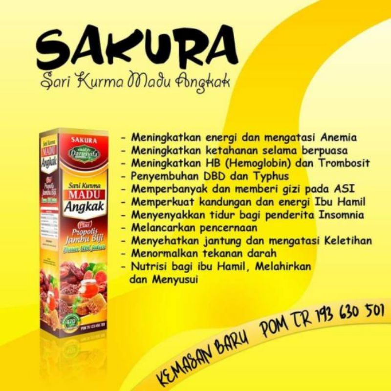MADU SARI KURMA ANGKAK DARUSYIFA 470 GRAM UNTUK DBD TIPES TROMBOSIT