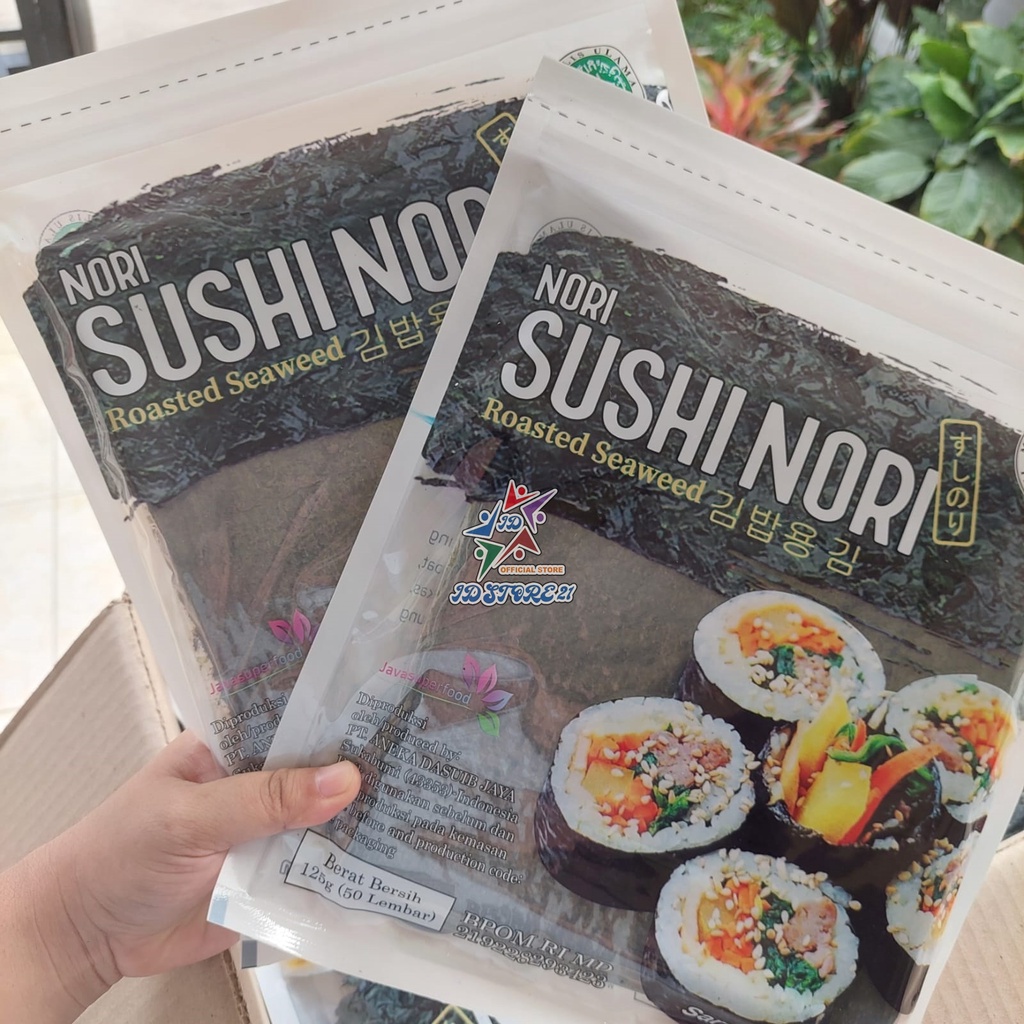 

QH JAVA Sushi Nori Kimbab 50 Lembar Halal MUI / Nori Gimbab Import Lembar Rumput Laut