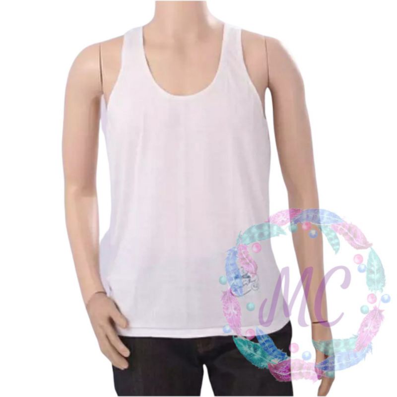 Kaos Singlet Kutang Pria Dewasa SWAN BRAND Putih Polos Full Katun Premium Quality Size 34 36 38 40 42