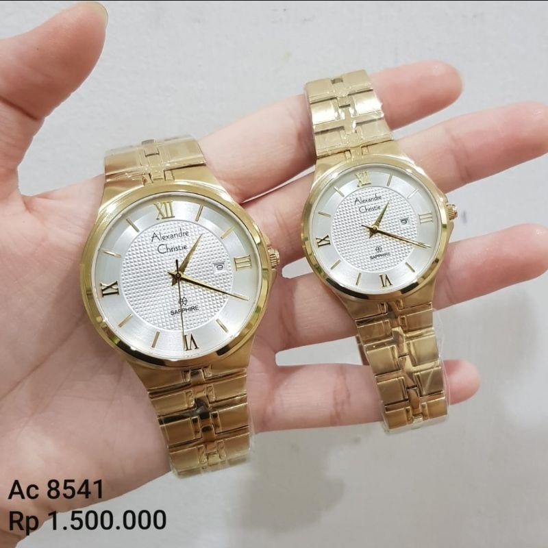 JAM TANGAN ALEXANDRE CHRISTIE COUPLE AC8541 | AC SAPPHIRE 8541 GOLD