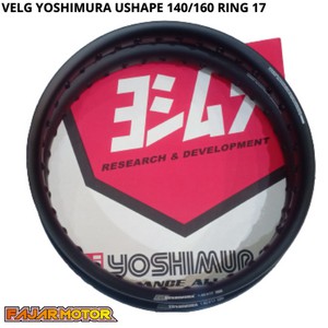 VELG YOSHIMURA U SHAPE 140 + 140 RING 17 BLACK ISI 2 VELG YOSI