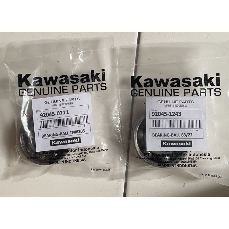Sepasang Bearing KLaher Laher Lahar Kruk As Kiri Kanan Kawasaki Ninja 150 Asli Original