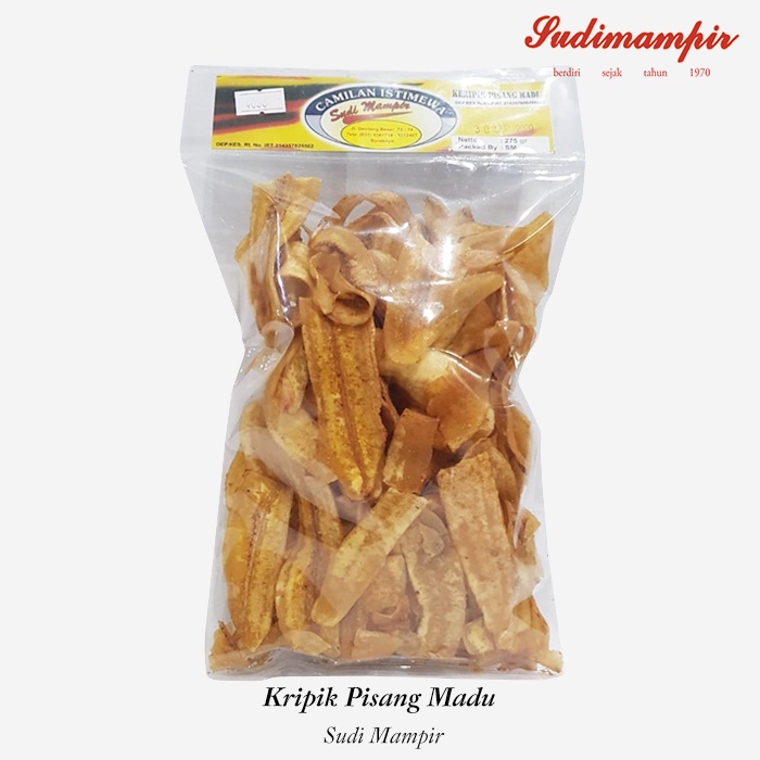 

Kripik / Keripik Pisang Madu Manis Sudi Mampir (275 gram) - Oleh Oleh / Makanan Ringan Surabaya