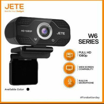 webcam 1080p original jete w6 garansi resmi