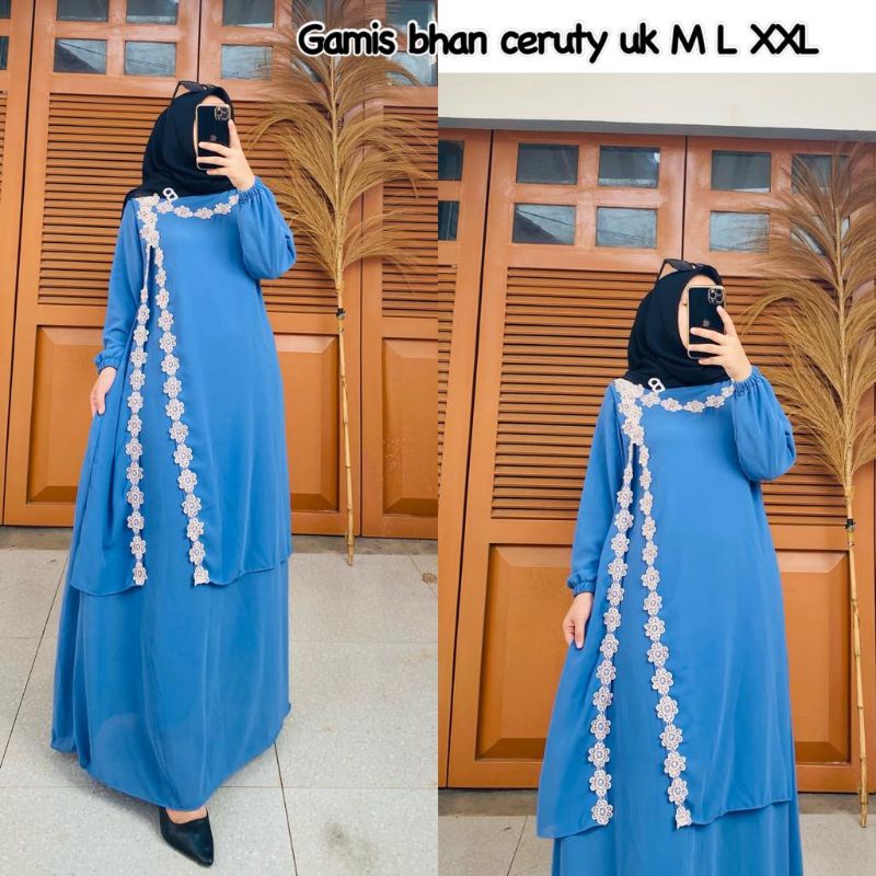 gamis abaya ceruty terbaru / gamis abaya / gamis terbaru / danik maxy /zafina / maxy dress