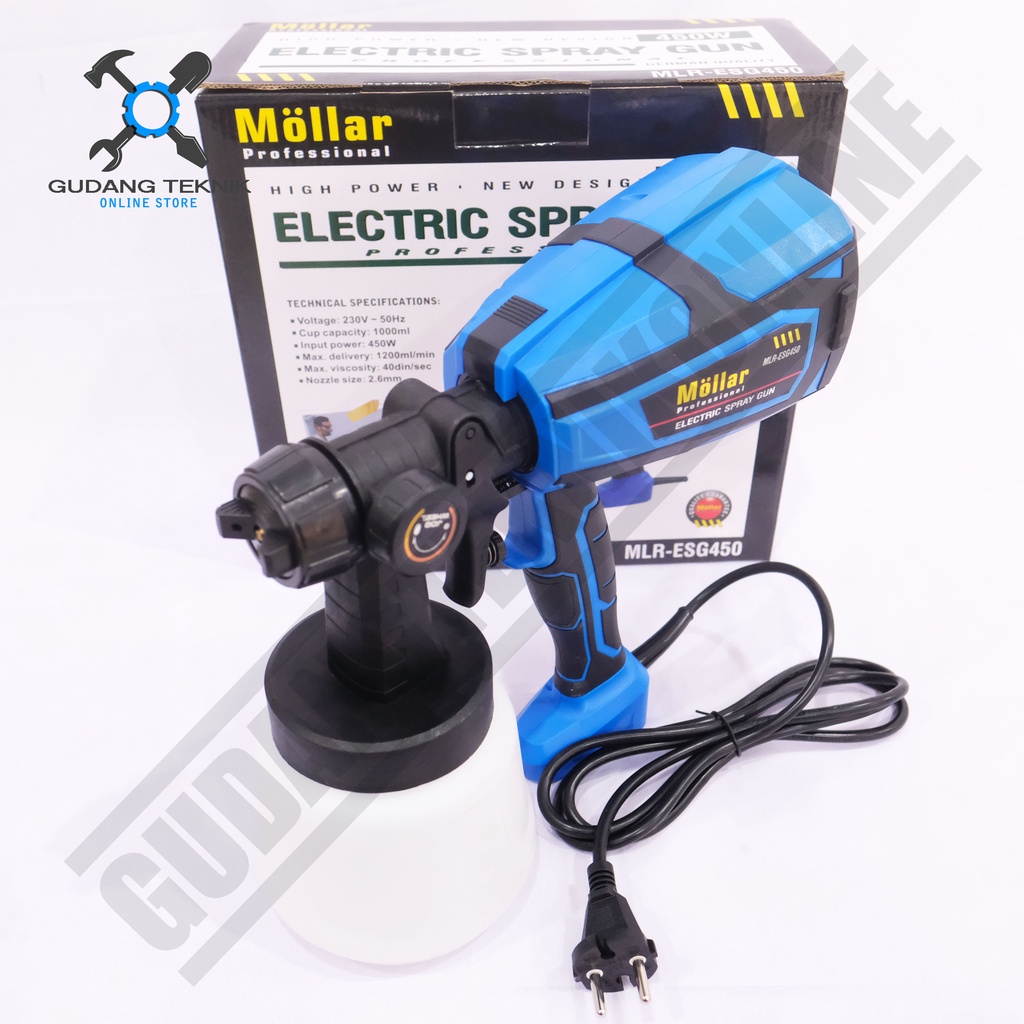 Spray Gun Elektrik MOLLAR ESG450  / Spraygun Listrik ESG 450 Alat Semprot Cat 450 MOLLAR