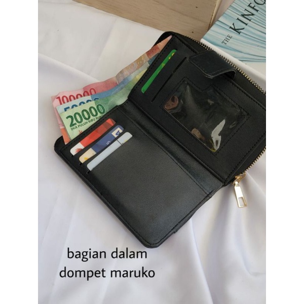 Maruko Dompet Lipat Wanita Model Polos