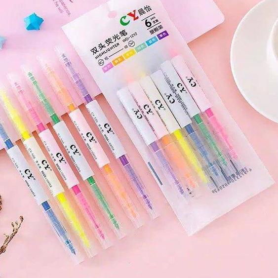 

ㅷ (1SET ISI 6 ) STABILO DOUBEL HIGHLIGHTER ㊍