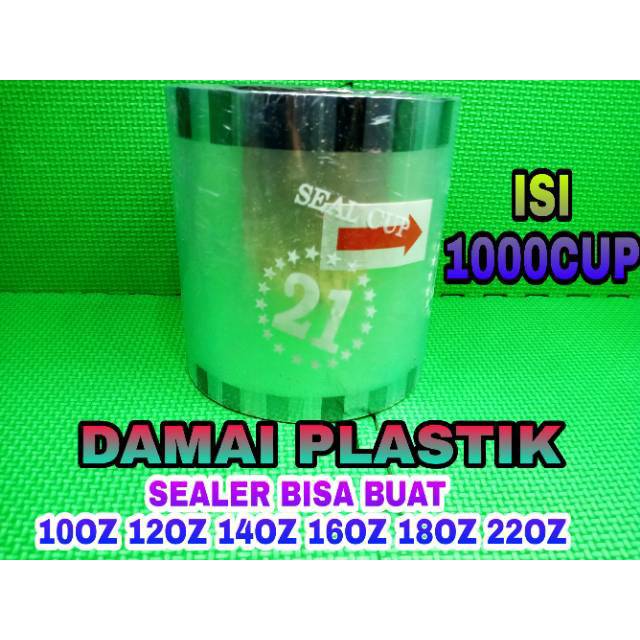 SEAL CUP Polos Plastik Lid Cup SEALER POLOS Kartun Buah Daun Teh Drink Thank you Korea Summer Party