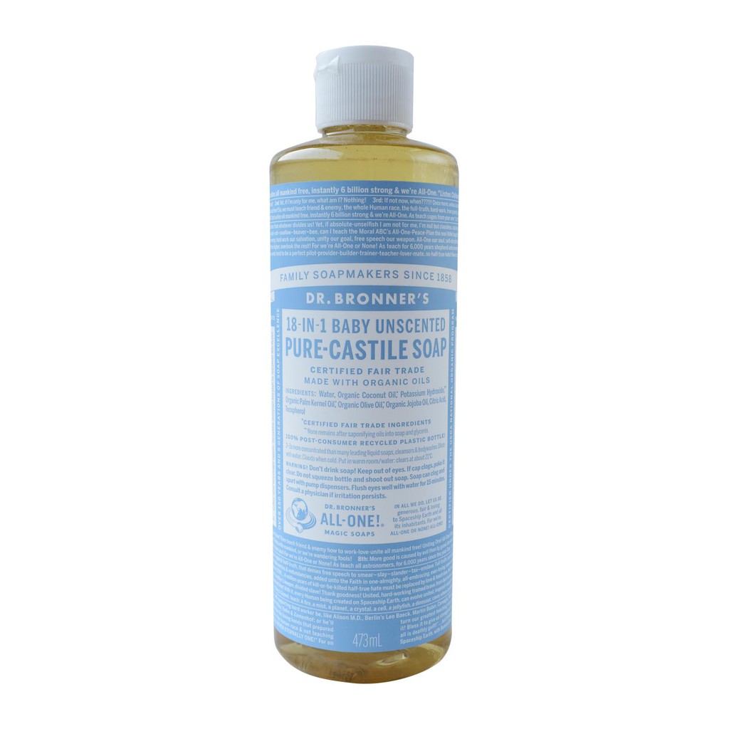 Dr. Bronner's Baby Unscented Pure - Castile Soap 473 Ml