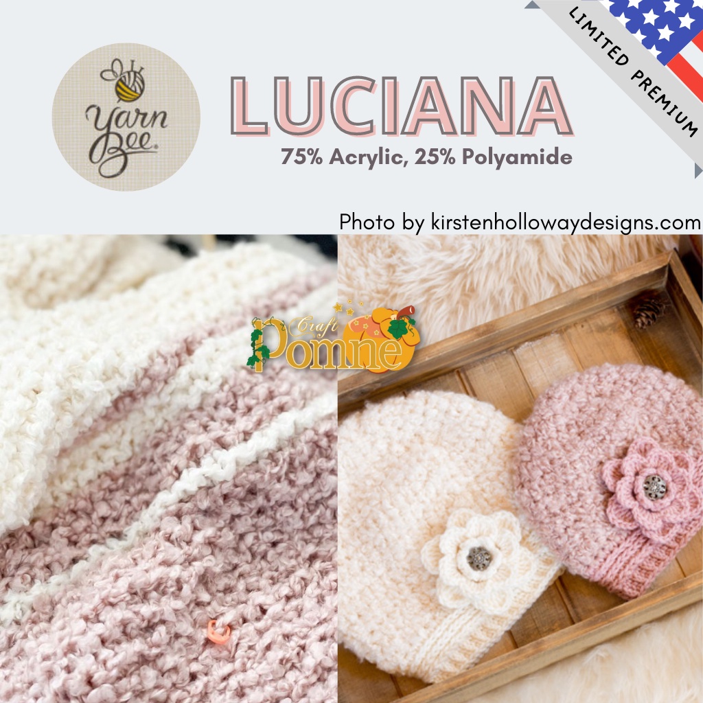 LIMITED USA - YARN BEE LUCIANA - SOFT ACRYLIC YARN FLUFFY PREMIUM CROCHET KNITTING YARN