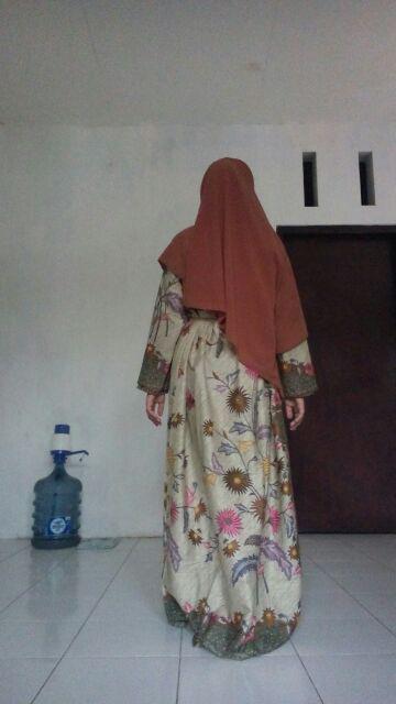 Ms Gamis Batik Sriwedari Maxi Bumil/busui Katun Sogan Allsize Ld 104