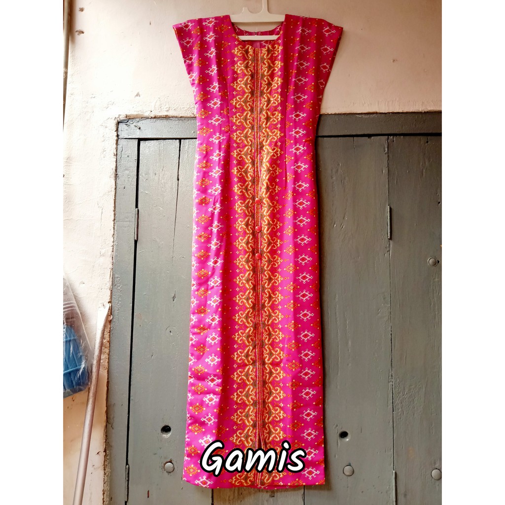 Gamis Batik Chiffon Pink Fanta Remaja/Dewasa