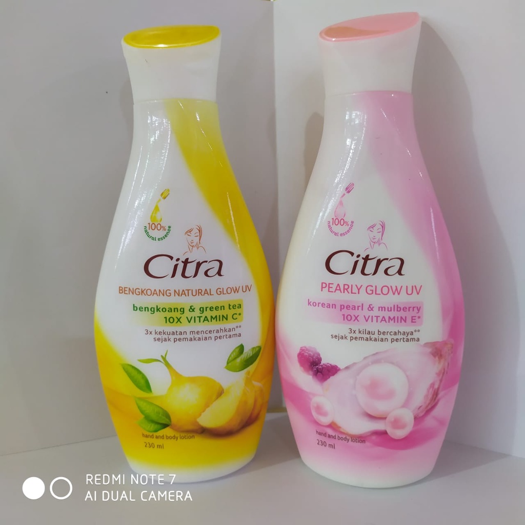CITRA BODY LOTION BENGKOANG NATURAL/PEARLY GLOW UV 230 ML