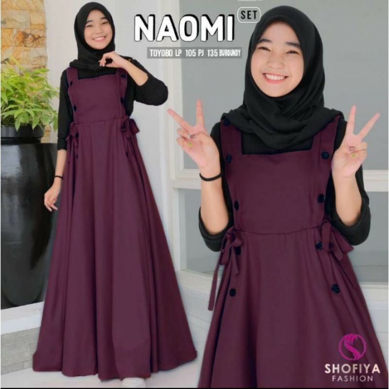 Naomi OVERALL SET INNER / GAMIS REMAJA TANGGUNG / GAMIS TERBARU