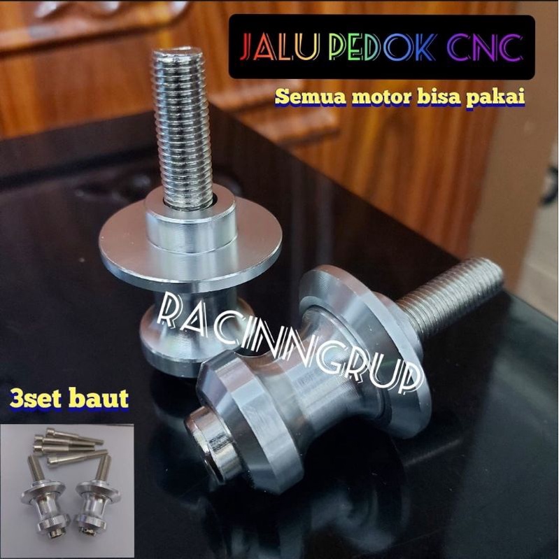 Baut Jalu Roller Paddock Pedok Accesories Baut 10 12 14 Ninja 250 Z250 RR mono R15 Driv