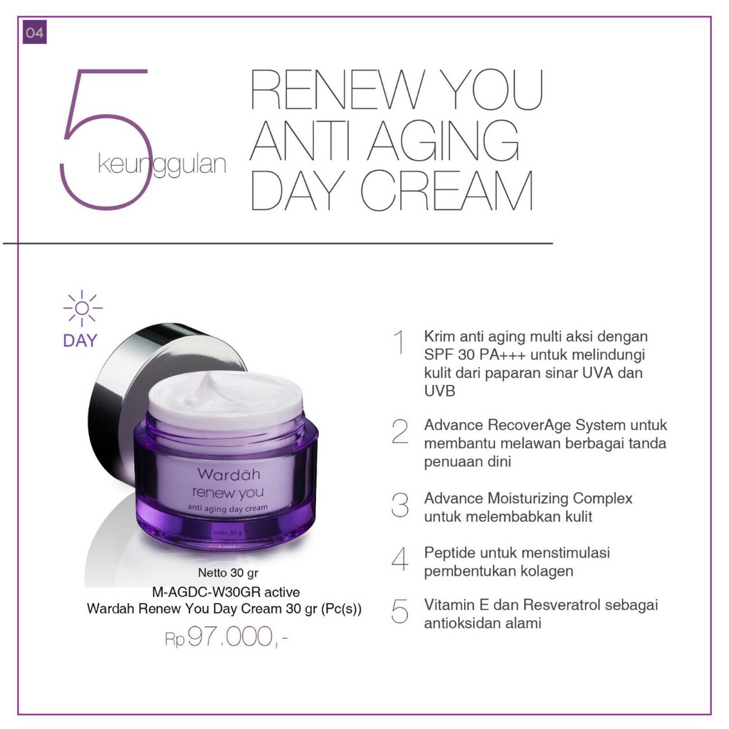 Wardah Renew You Anti Aging Day Cream