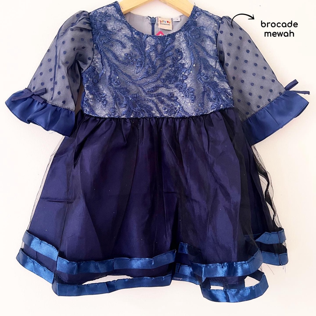 Dress Pesta Kondangan Ulang Tahun Mewah Lucu Bayi Anak Perempuan Cewek Terlaris Kode E  Babeebabyshop