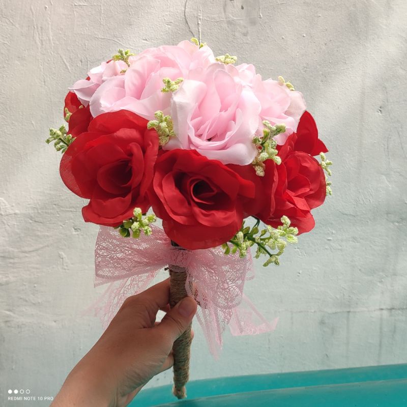 buket bunga cantik termurah hand bouquet pernikahan