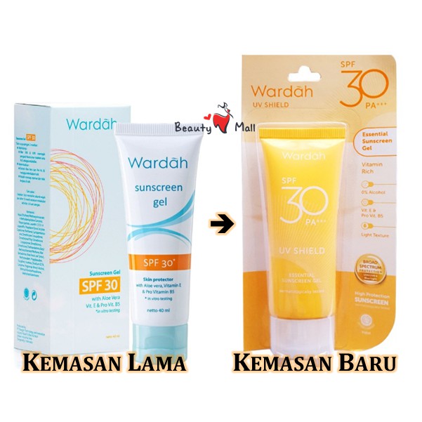 Wardah UV Shield Essential Gel SPF 30 Sunblock Sunscreen Sun Care Aqua Fresh Active Protection Light Matte Sun Stick SPF 50