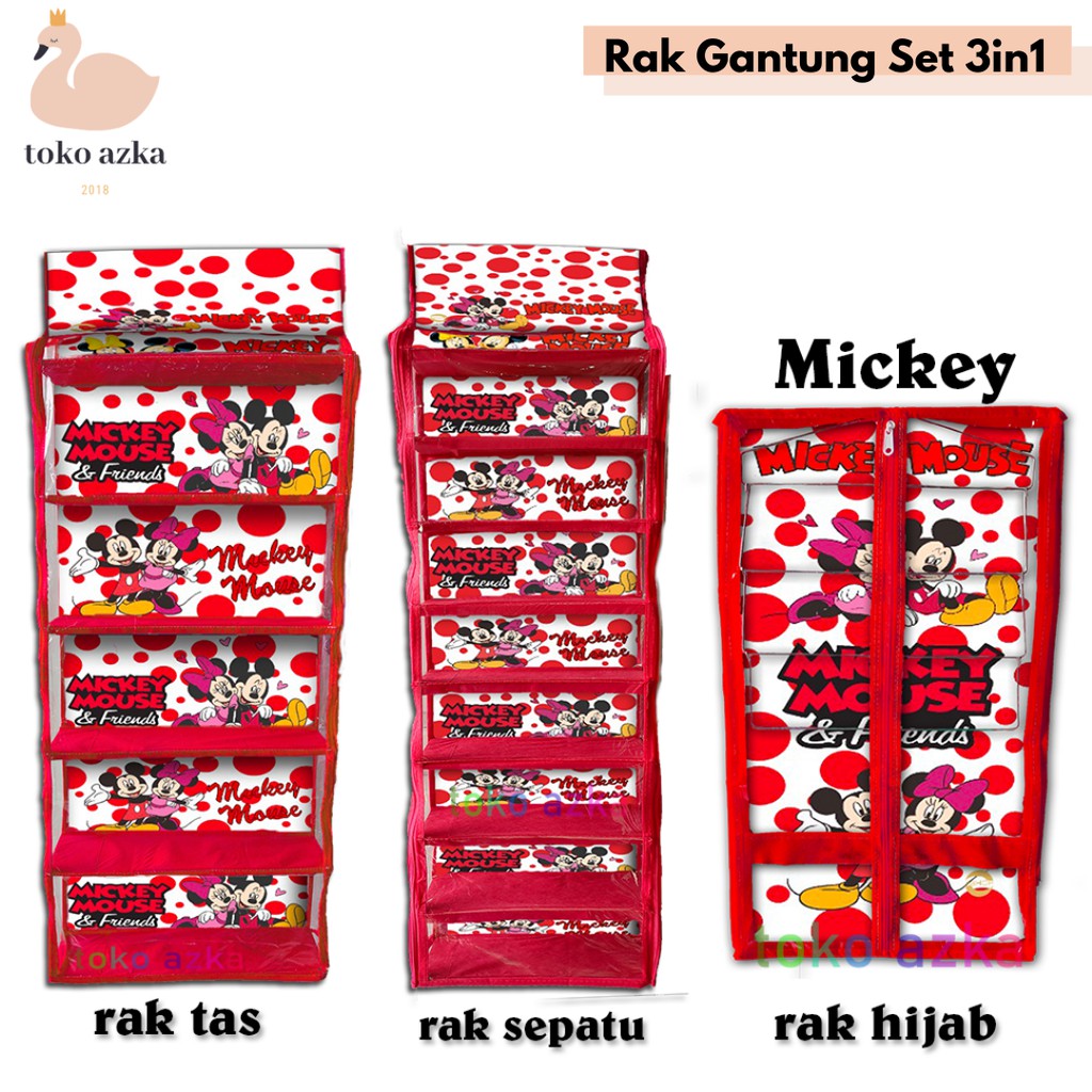 Rak Gantung 3in1 Sepatu+Tas+Hijab