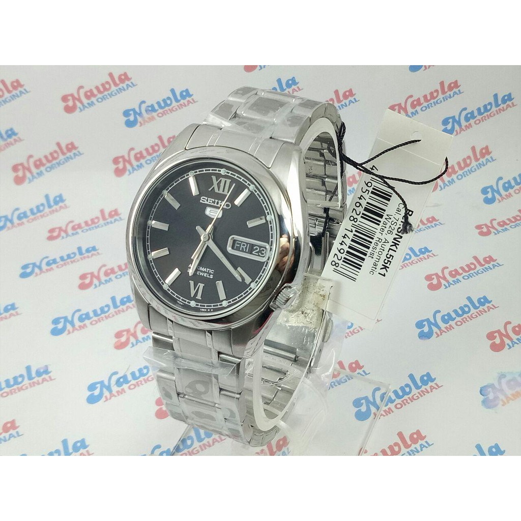 Seiko 5 SNKL55K1 Automatic Black Dial - Jam Tangan Pria SNKL55