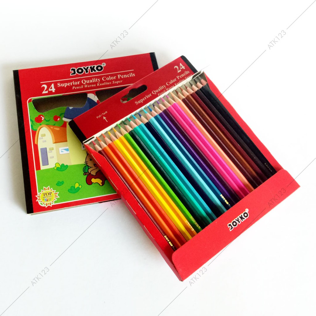  Pensil Warna  Joyko 24 Superior Quality Color Pencils CP 