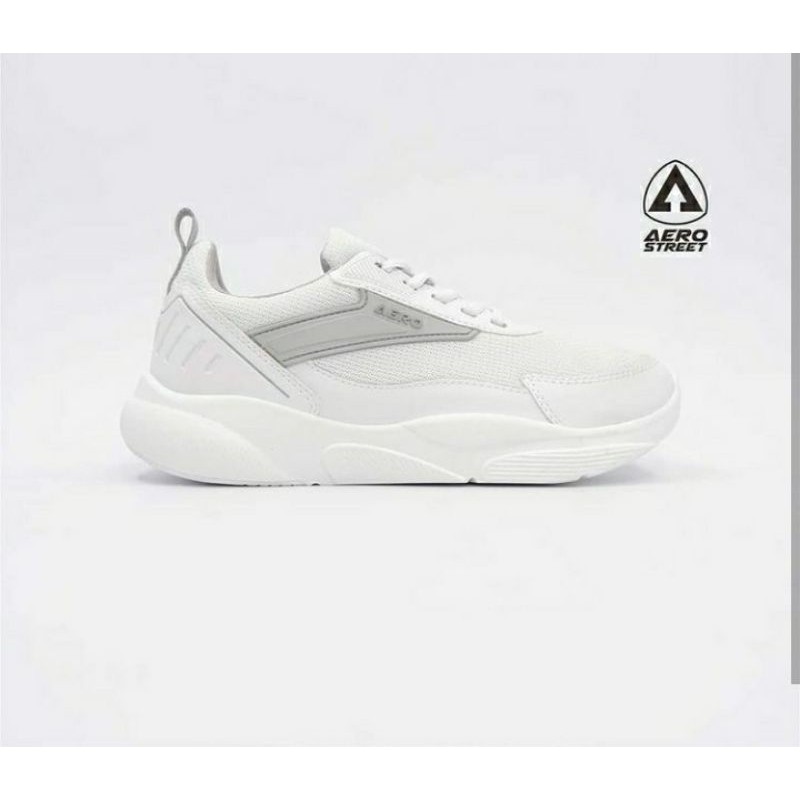 Aerostreet 37-40 Lemon Putih - Sepatu Sneakers Casual Sport Sekolah Pria Wanita Aero Street