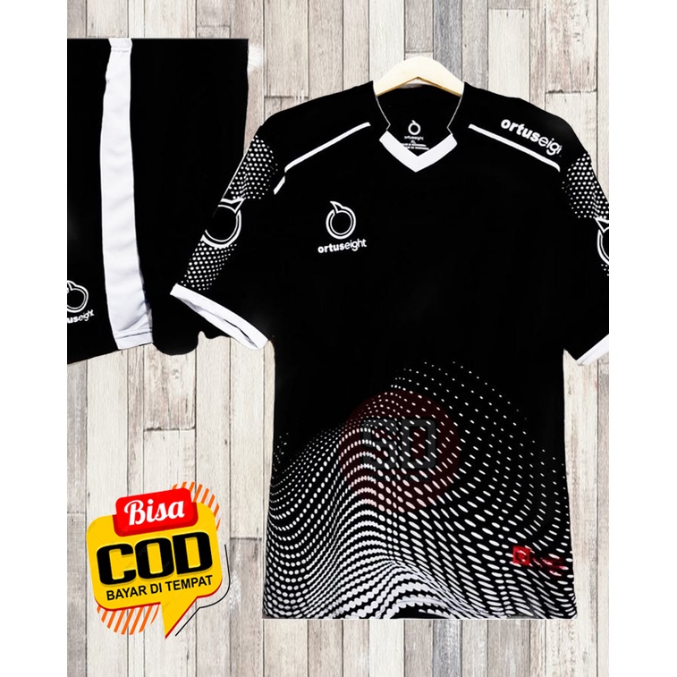 Jersey Baju Kaos Futsal Pria Dewasa Model Glombang bisa untuk badminton dan Volly