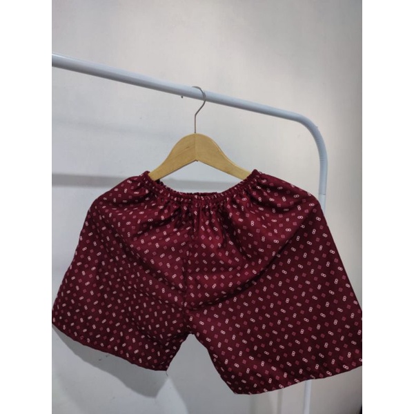 CELANA KOLOR | CELANA SANTAI | CELANA MURAH | GROSIR CELANA PENDEK BOXER PRIA / WANITA DEWASA-Eight maron