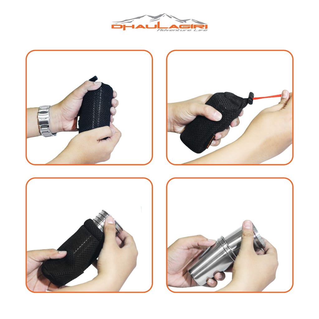 [COD] Gelas Staniless Dhaulagiri Original isi 4 pcs/gelas camping mug