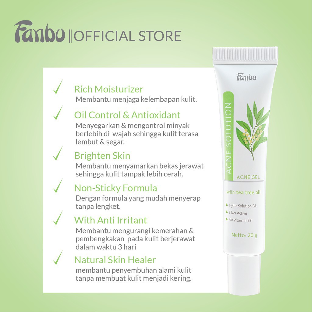 Fanbo Acne Solution ( Toner, Facial Foam,Acne Gel )