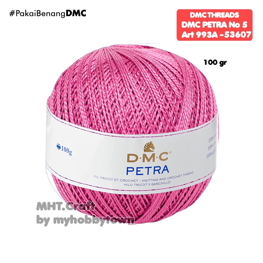 Benang Crochet DMC Petra 100 Gram - 53607 - Light Plum Pink