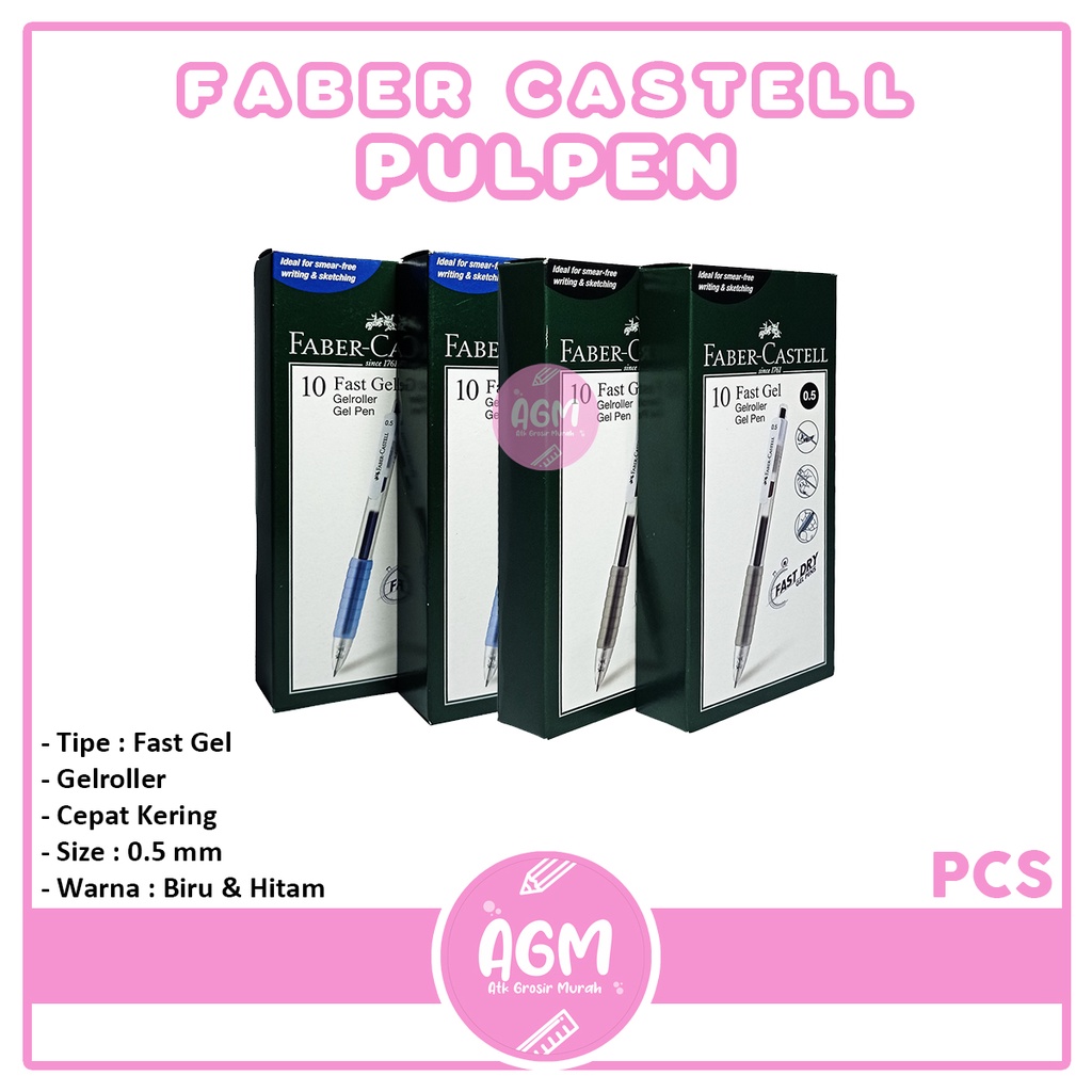 

Faber Castell - Pulpen Gel Pen Fast DRY 0.5mm - Pcs