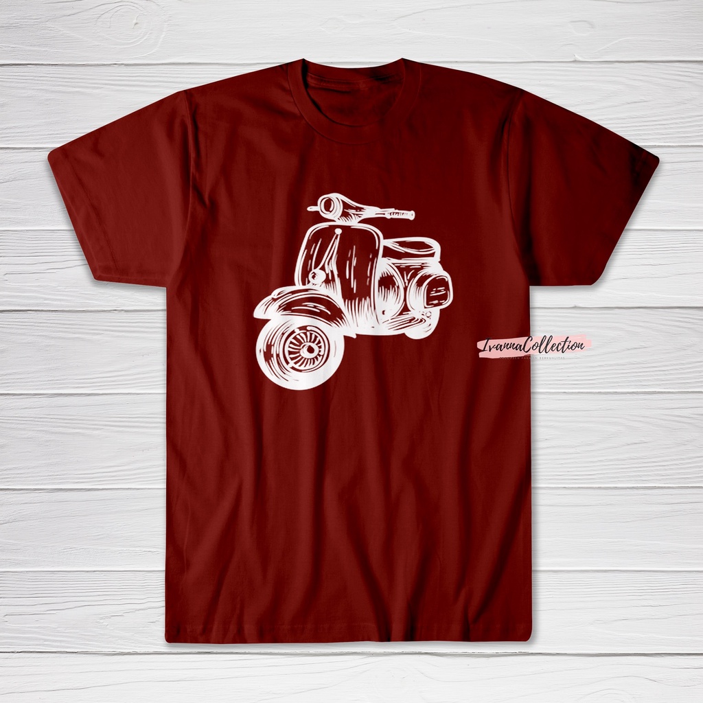 IvannaCollection Kaos Distro Pria Kaos Vespa Distro Baju Kaos Pria Distro Lengan Pendek