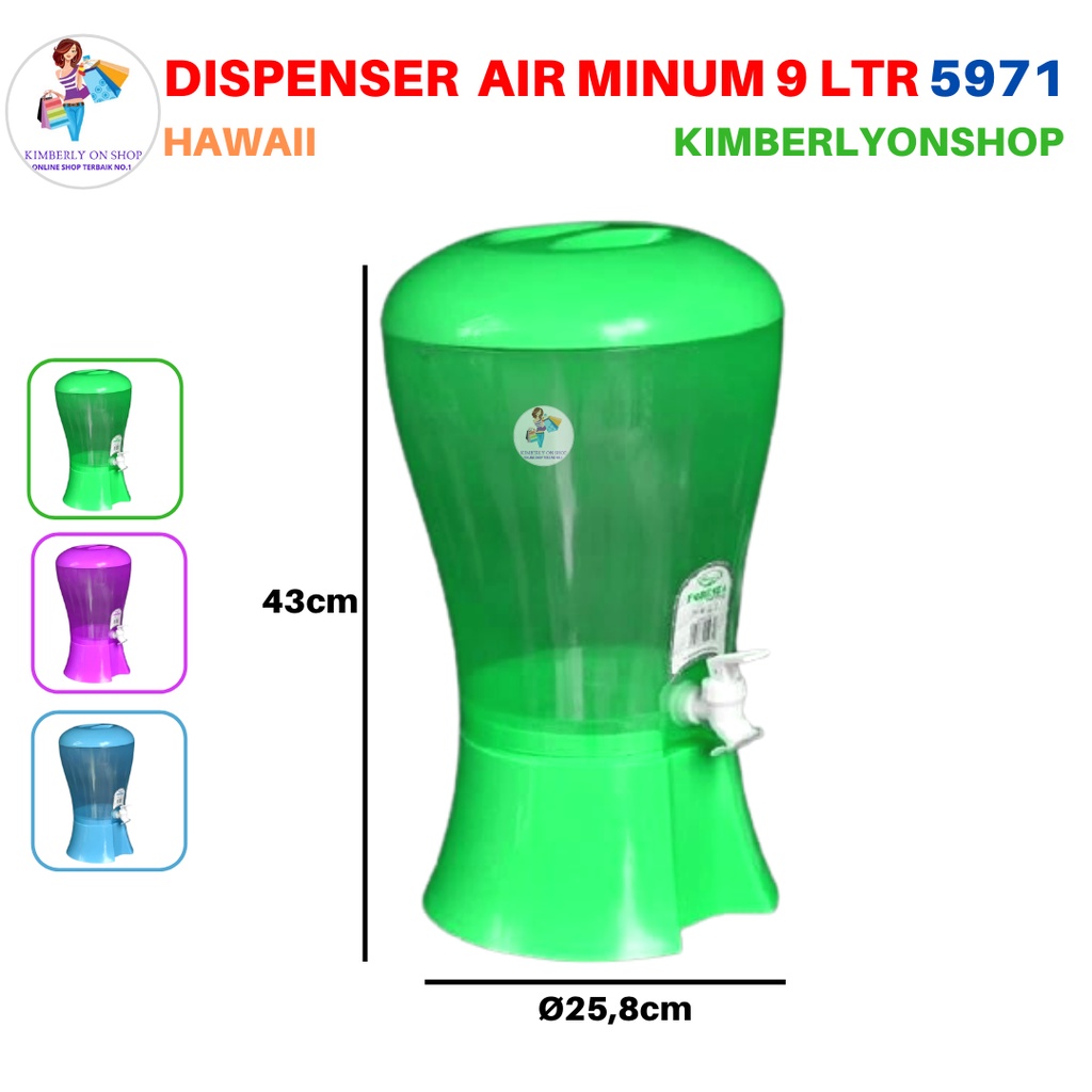 Dispenser Tempat Penyimpanan Air Foresta Water 9 Liter 5971 Hawaii