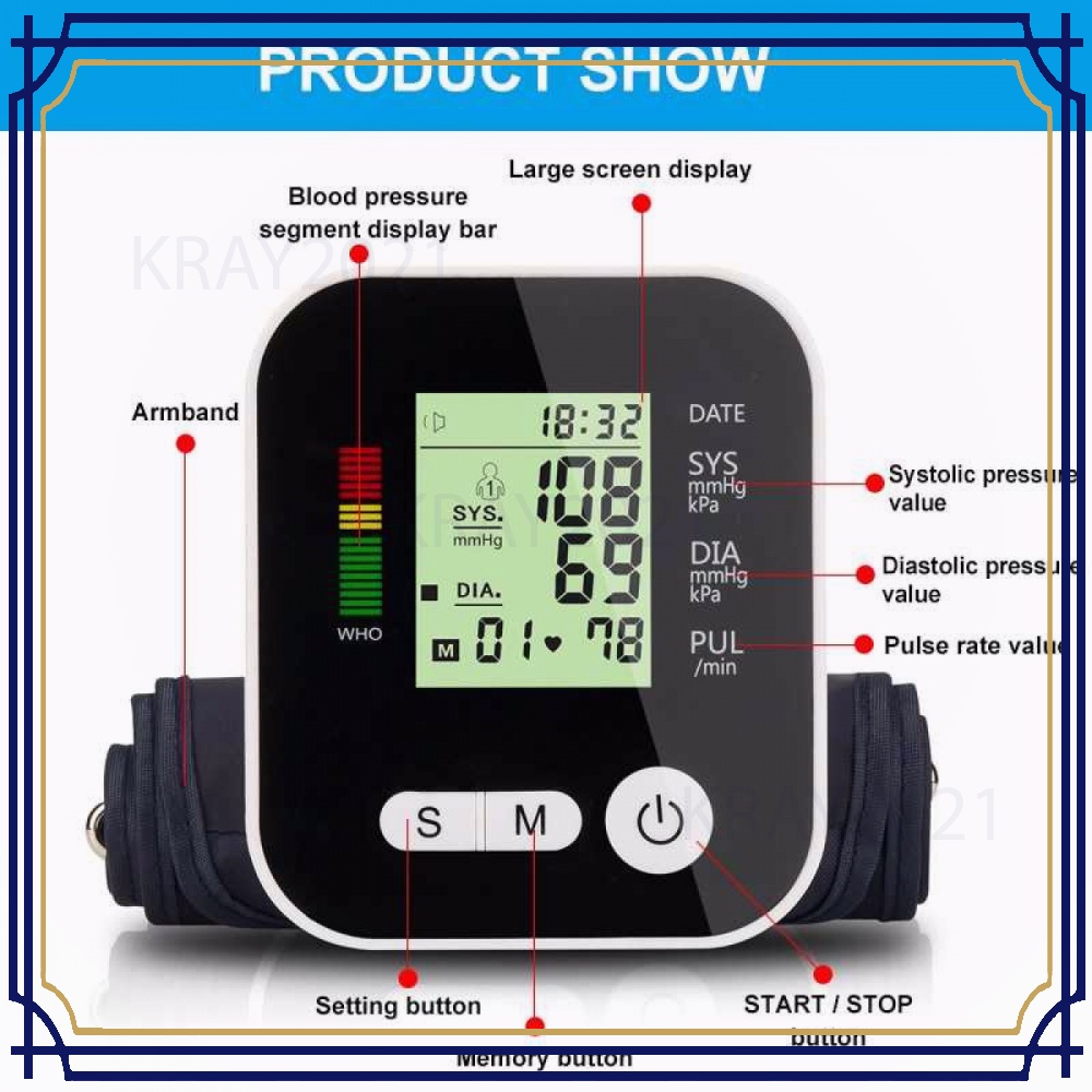 TaffOmicron Pengukur Tekanan Darah Tensi Blood Pressure HT565