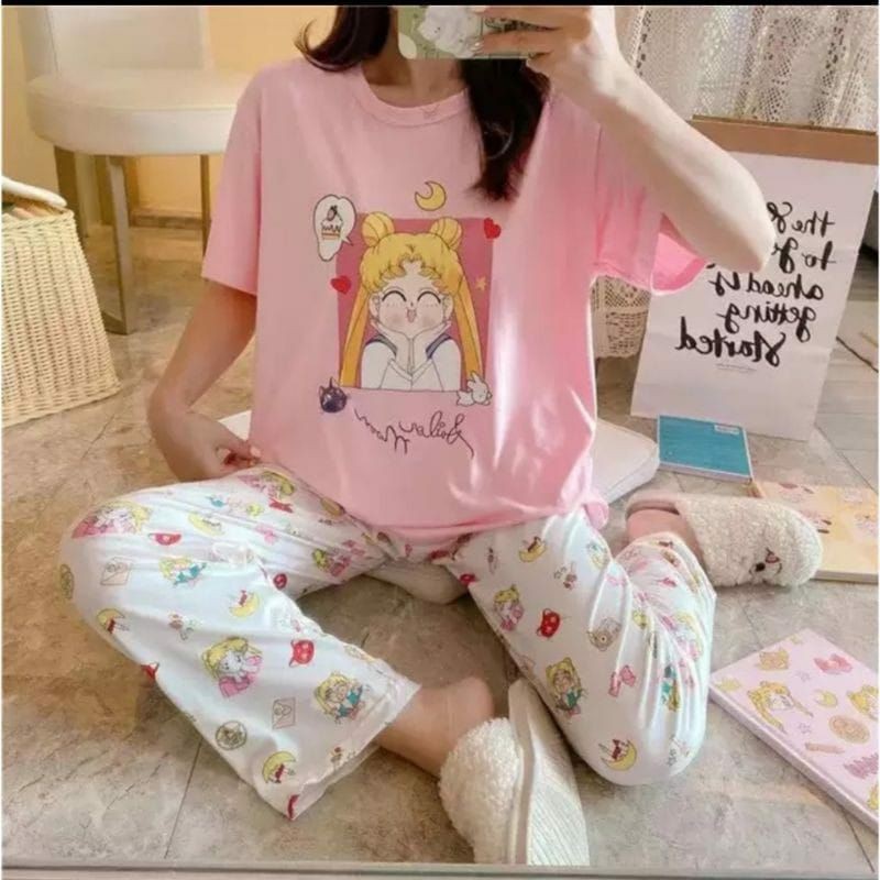 piyama karakter/baju tidur motif sailor moon