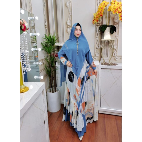 Vania Series ORI by Syafeera Syar'i / Gamis Set Syar’i / Gamis Pesta Mewah / Baju Syar'i Terbaru / Fashion Muslimah Branded / Dress Muslimah Branded-5